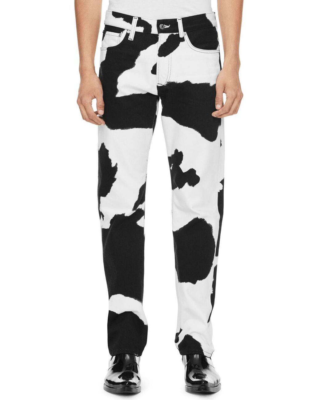 Descubrir 59+ imagen calvin klein cow print pants