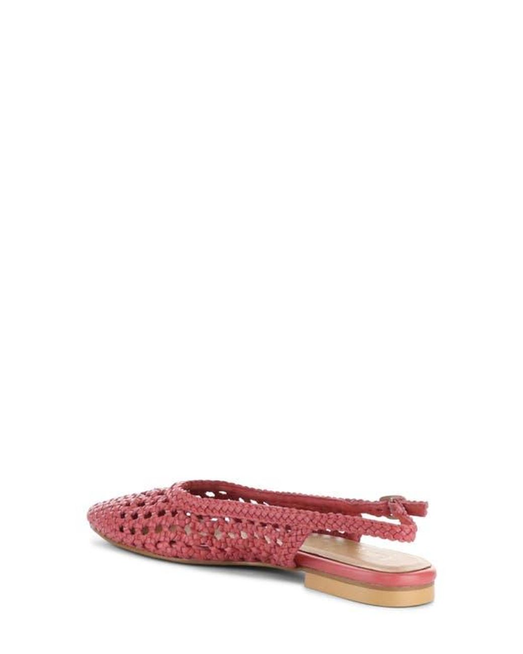 Bos. & Co. Red Willow Slingback Cap Toe Flat
