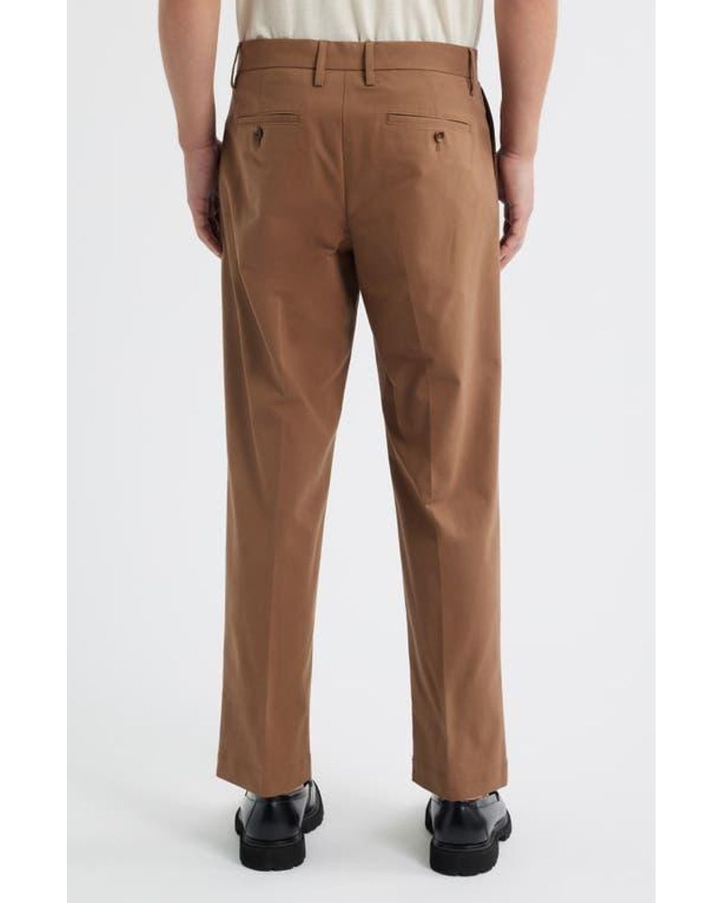 Open Edit Brown Straight Leg Pants for men