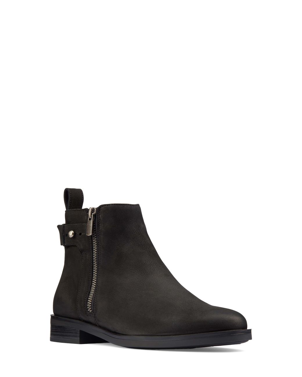 Clarks Memi Lo Waterproof Bootie In Black Nubuck At Nordstrom Rack Lyst