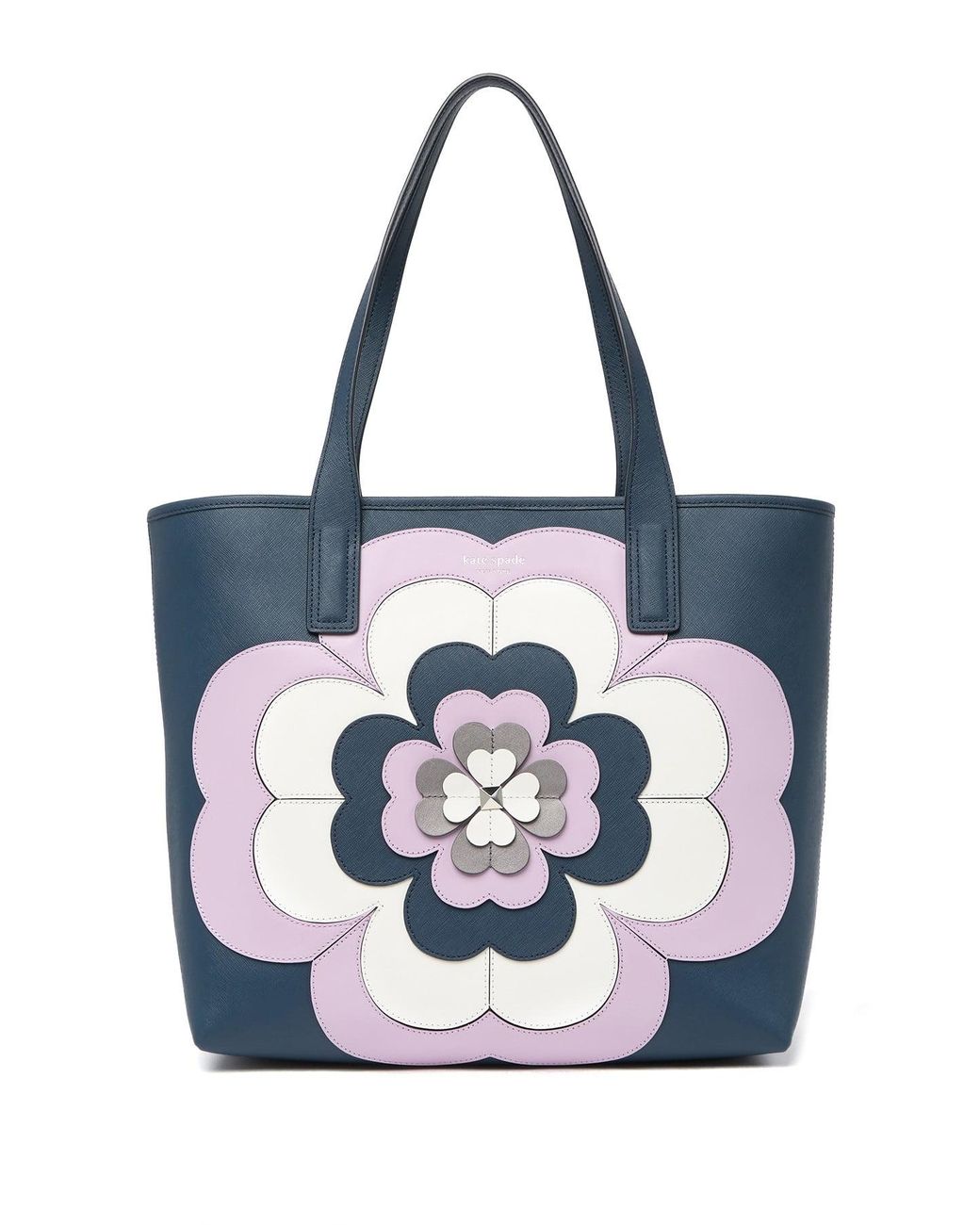 Kate Spade Reiley Spade Flower Applique Large Tote in Blue | Lyst