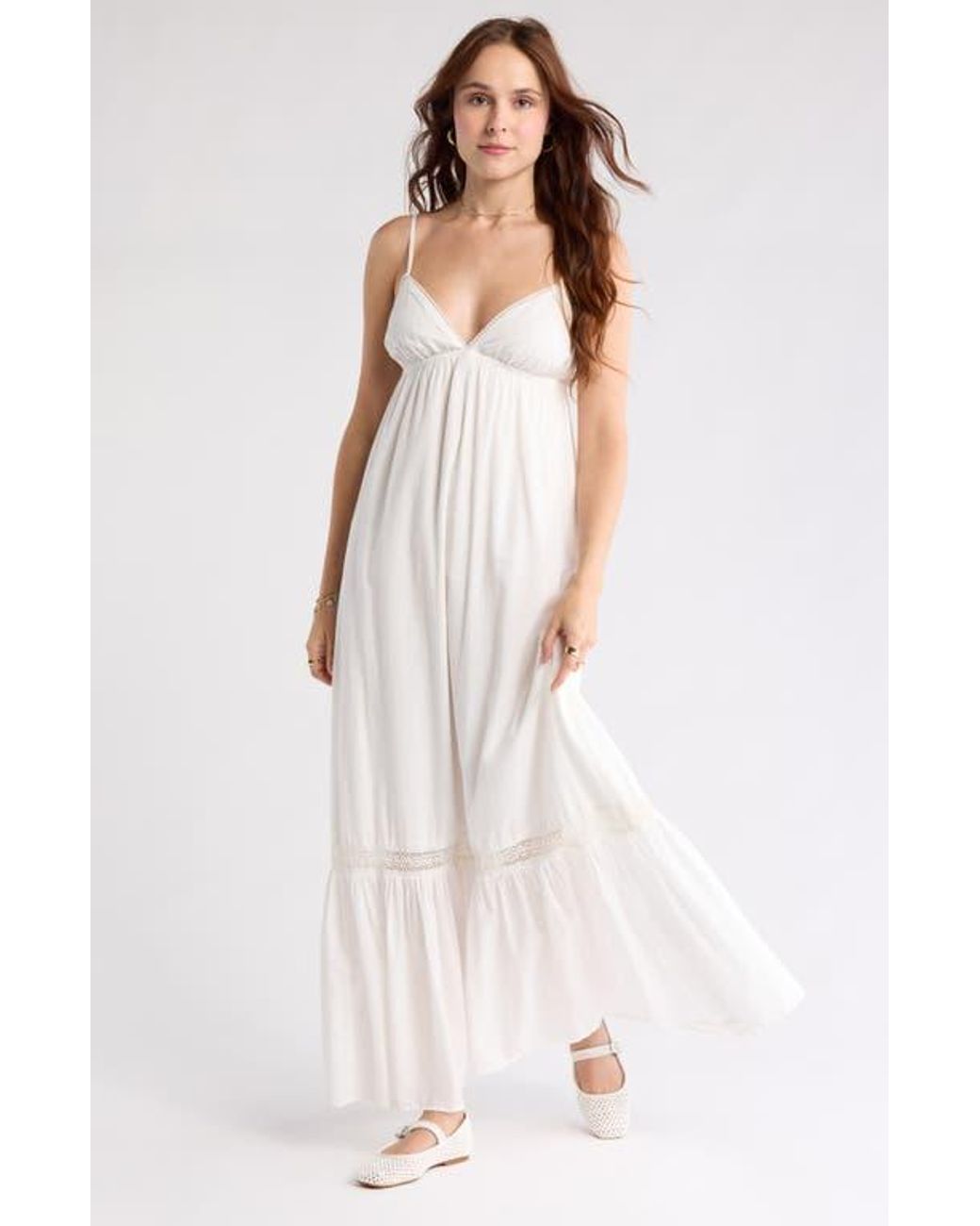 white christmas dresses Cotton Strappy Maxi Dress – Boho Byrd Co main image 0