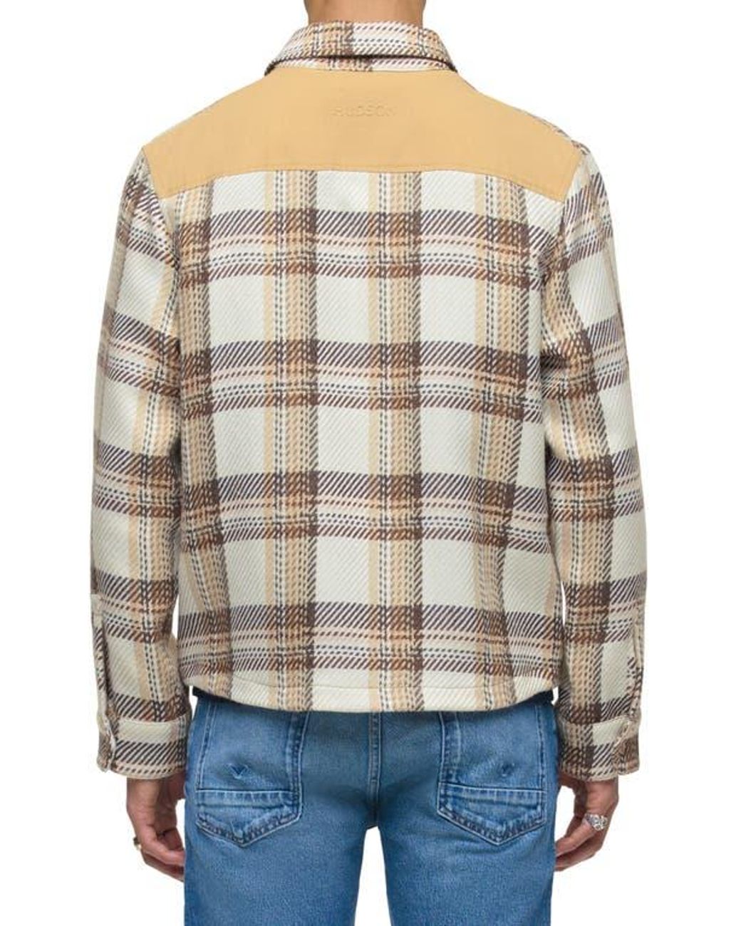 Hudson Blue Plaid Shirt Jacket for men