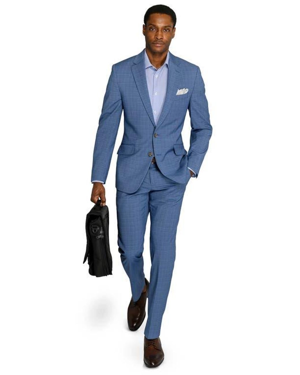 Con.struct Blue Plaid Two-Button Sport Coat for men