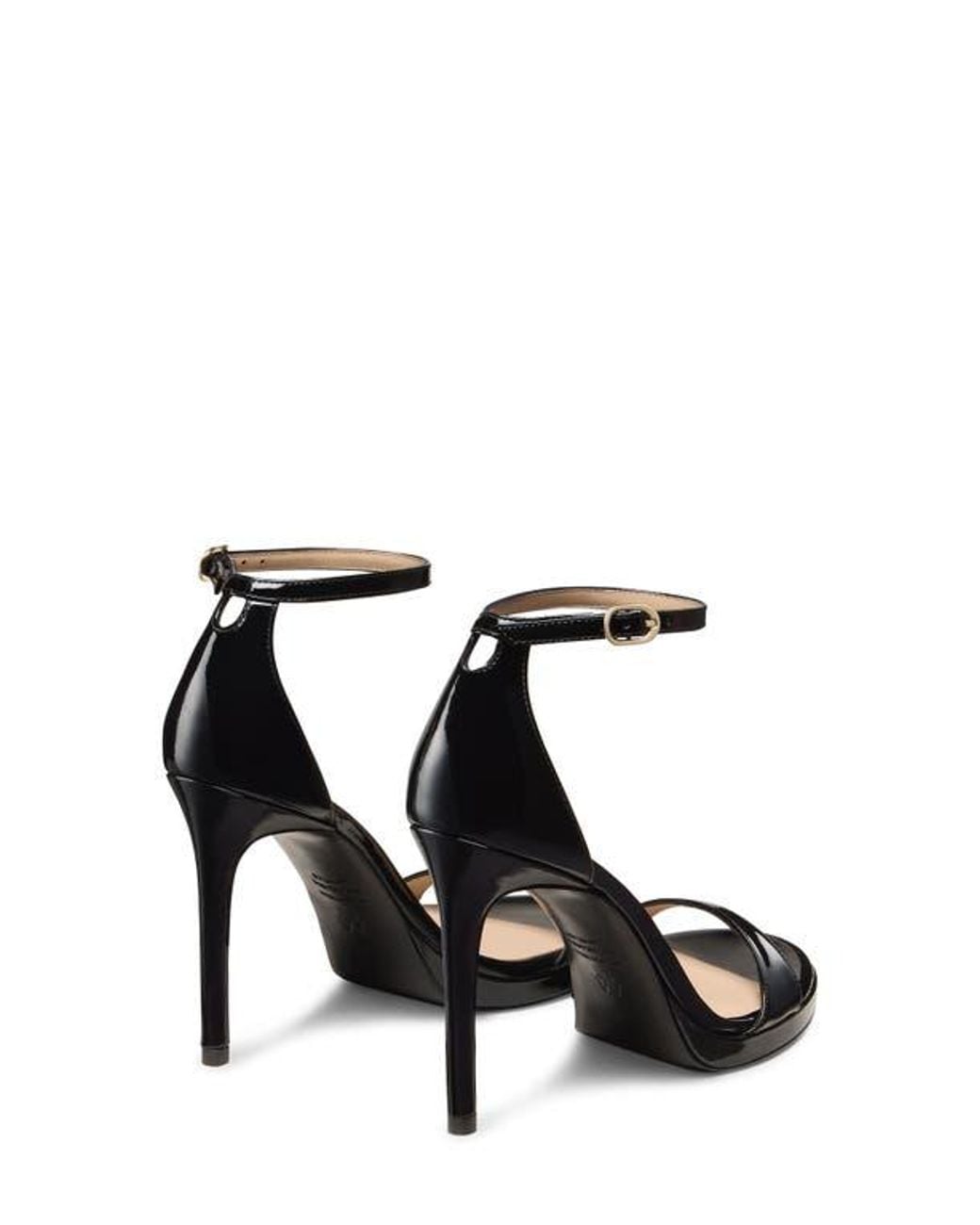 Stuart Weitzman Black Nudist Platform Sandal