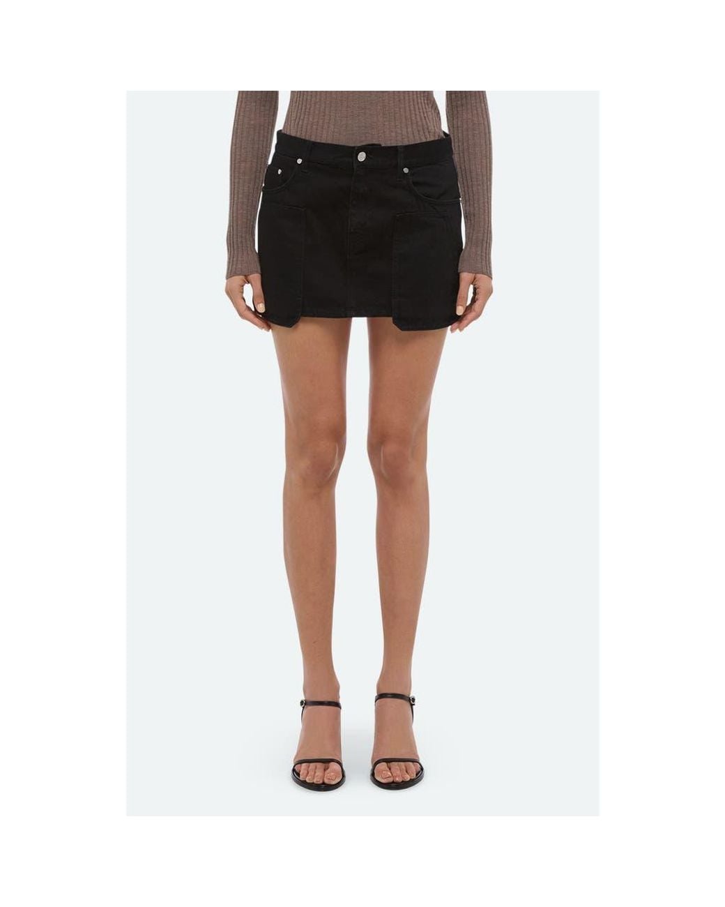 Helmut Lang Black Carpenter Miniskirt