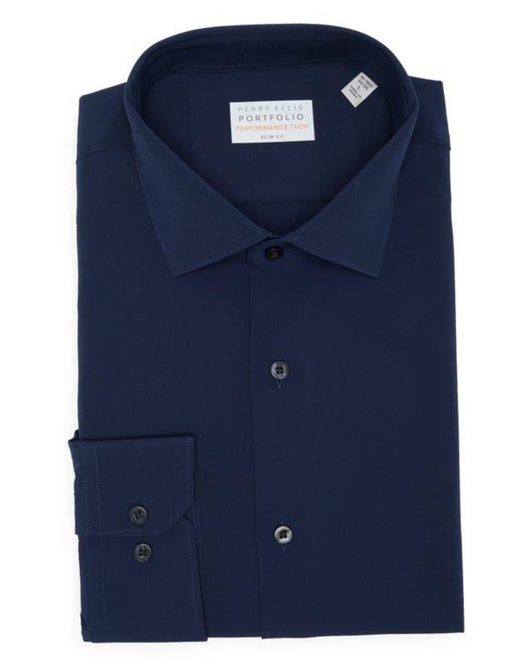 Perry Ellis Blue Performance Tech Solid Shirt for men