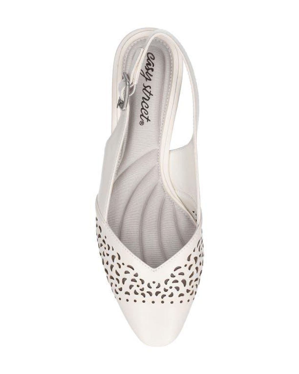 Easy Street White Sofie Slingback Pump