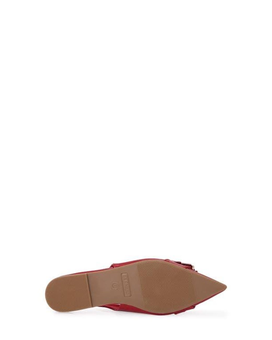 BERNESS Red Buckle Slingback Pointed Toe Flat