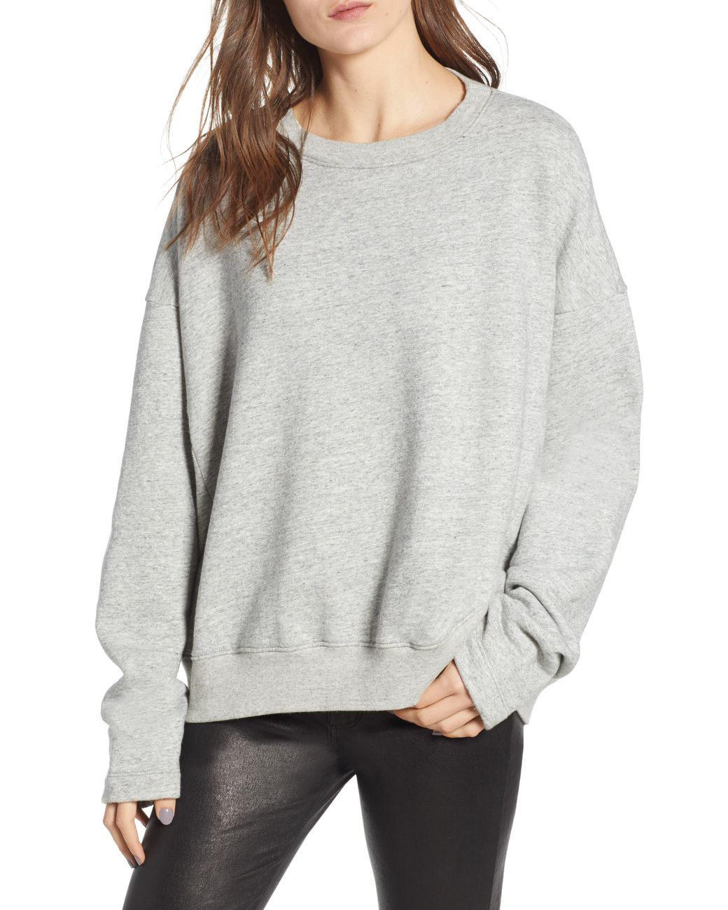 AG Jeans Berdine Oversize Sweatshirt in Gray Lyst