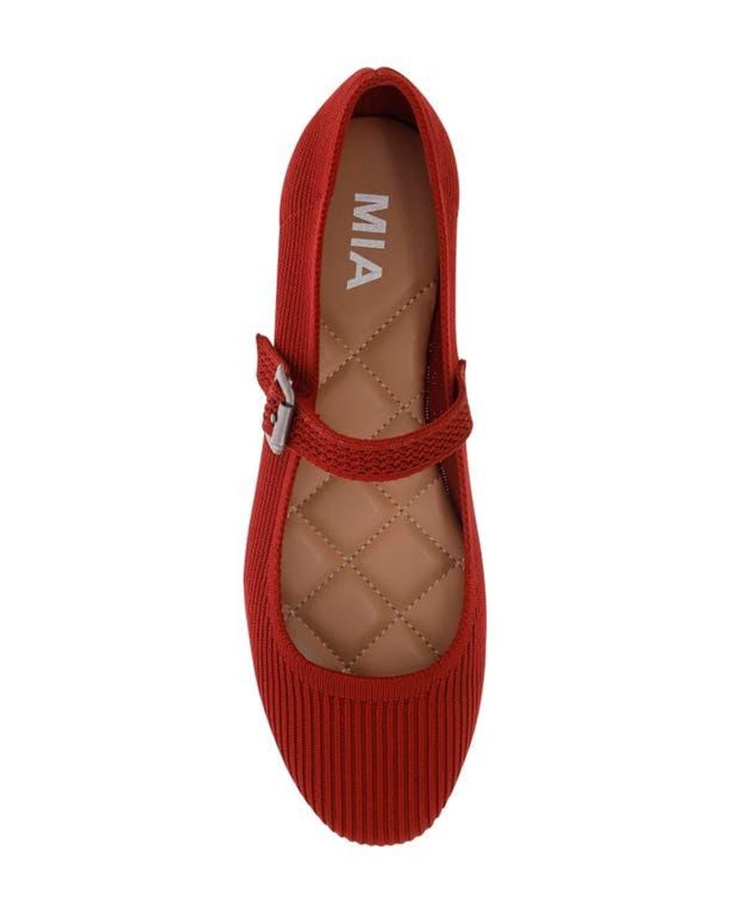 MIA Red Brita Mary Jane Flat