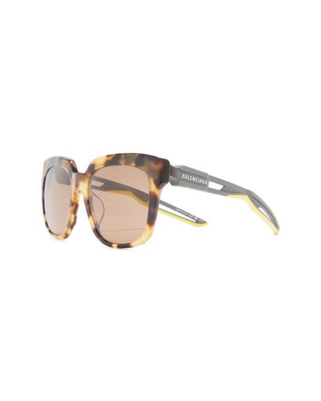 Balenciaga 55Mm Square Sunglasses in Natural Lyst