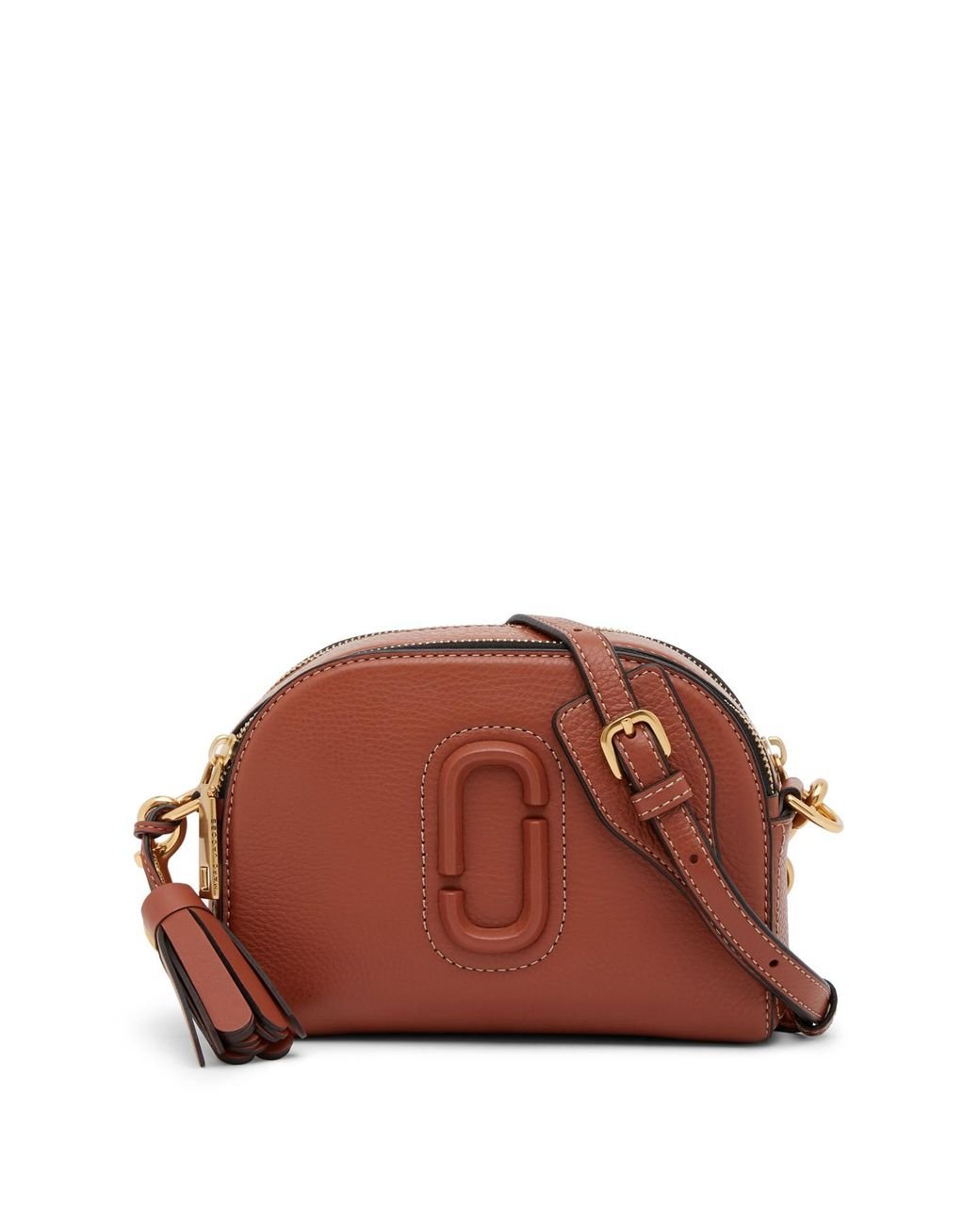 Marc Jacobs Shutter Leather Crossbody Bag in Brown | Lyst