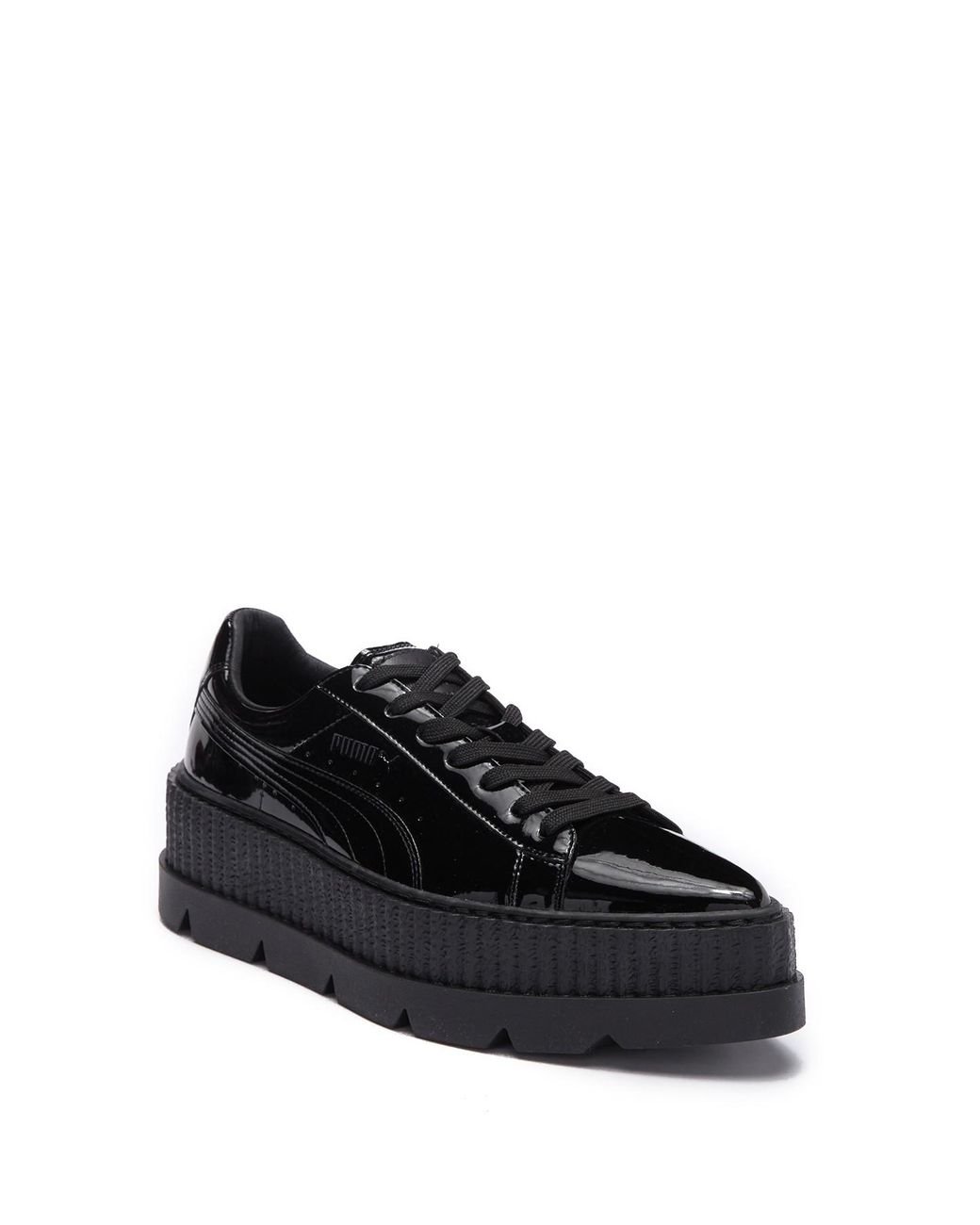 PUMA Fenty By Rihanna Pointed Toe Creeper Patent Platform Sneaker in Black  | Lyst