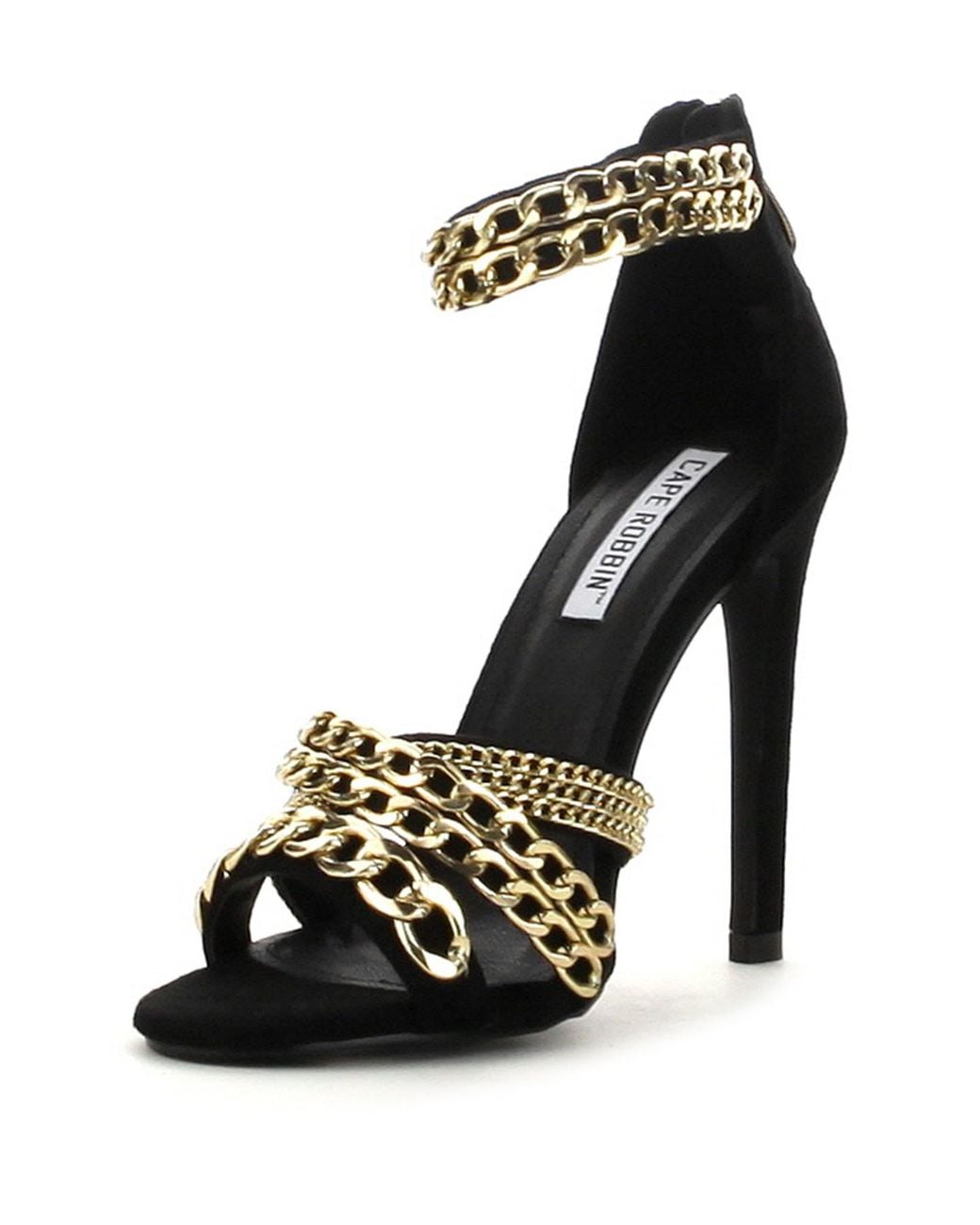 Cape Robbin Suzzy Chain Heels in Black 