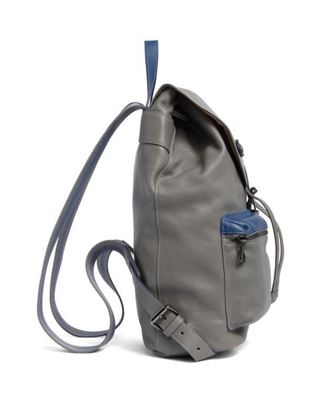 Longchamp Gray Lc3D Medium Leather Backpack