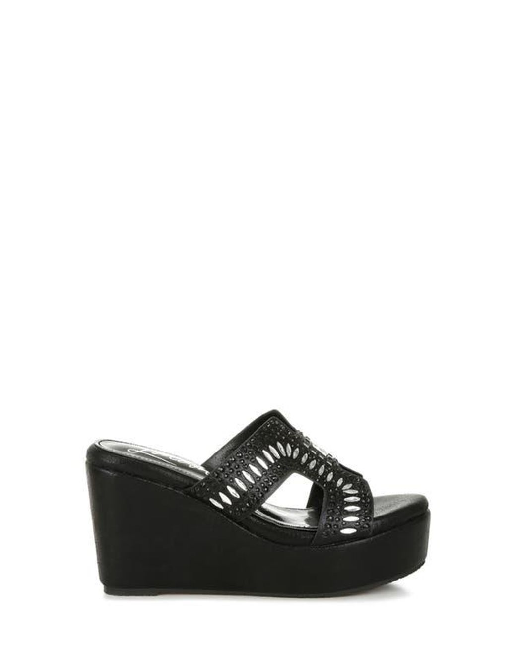London Rag Wedge LONDON RAG Mariner Platform Wedge Sandal in Black | Lyst