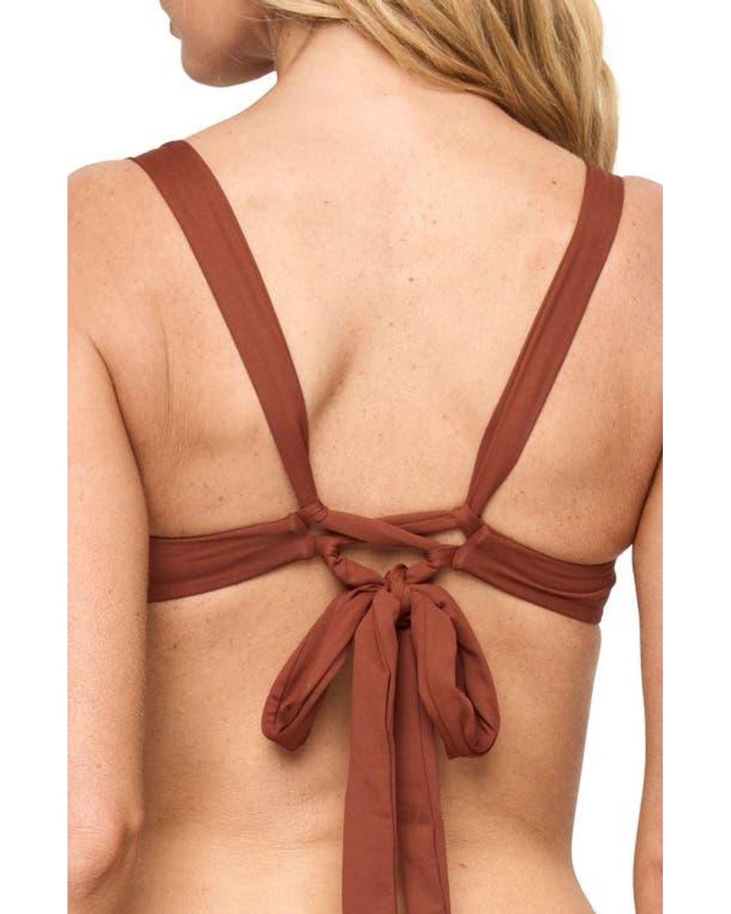 LSPACE Brown Mako Underwire Bikini Top