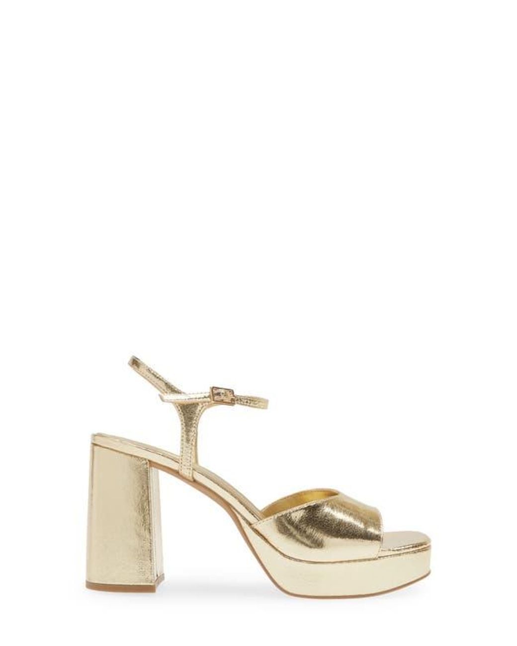 Open Edit Natural Whitney Block Heel Sandal