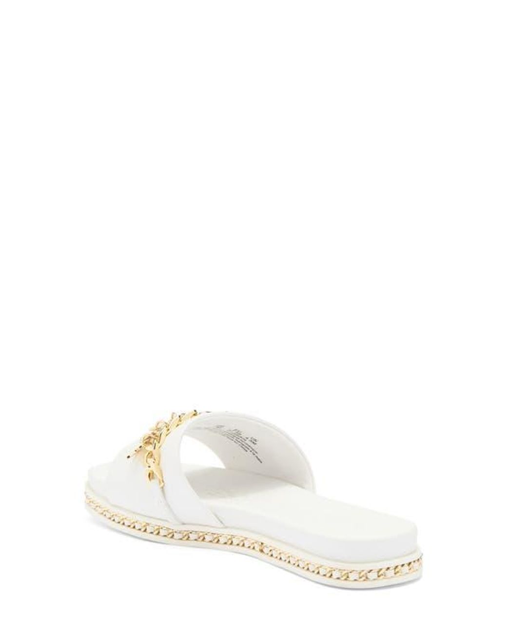 Women Karl Lagerfeld Metallic Gold Platform Slides display picture 1