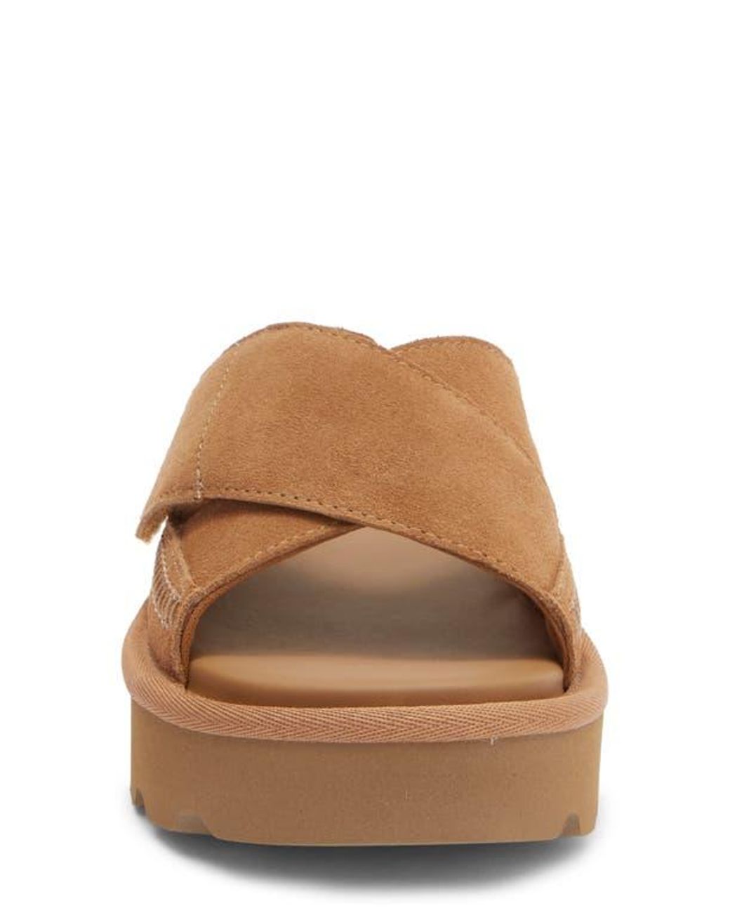 Ugg Brown Sungaze Platform Slide Sandal