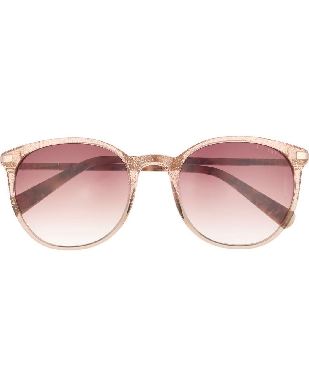 Ted Baker Pink 53Mm Round Sunglasses