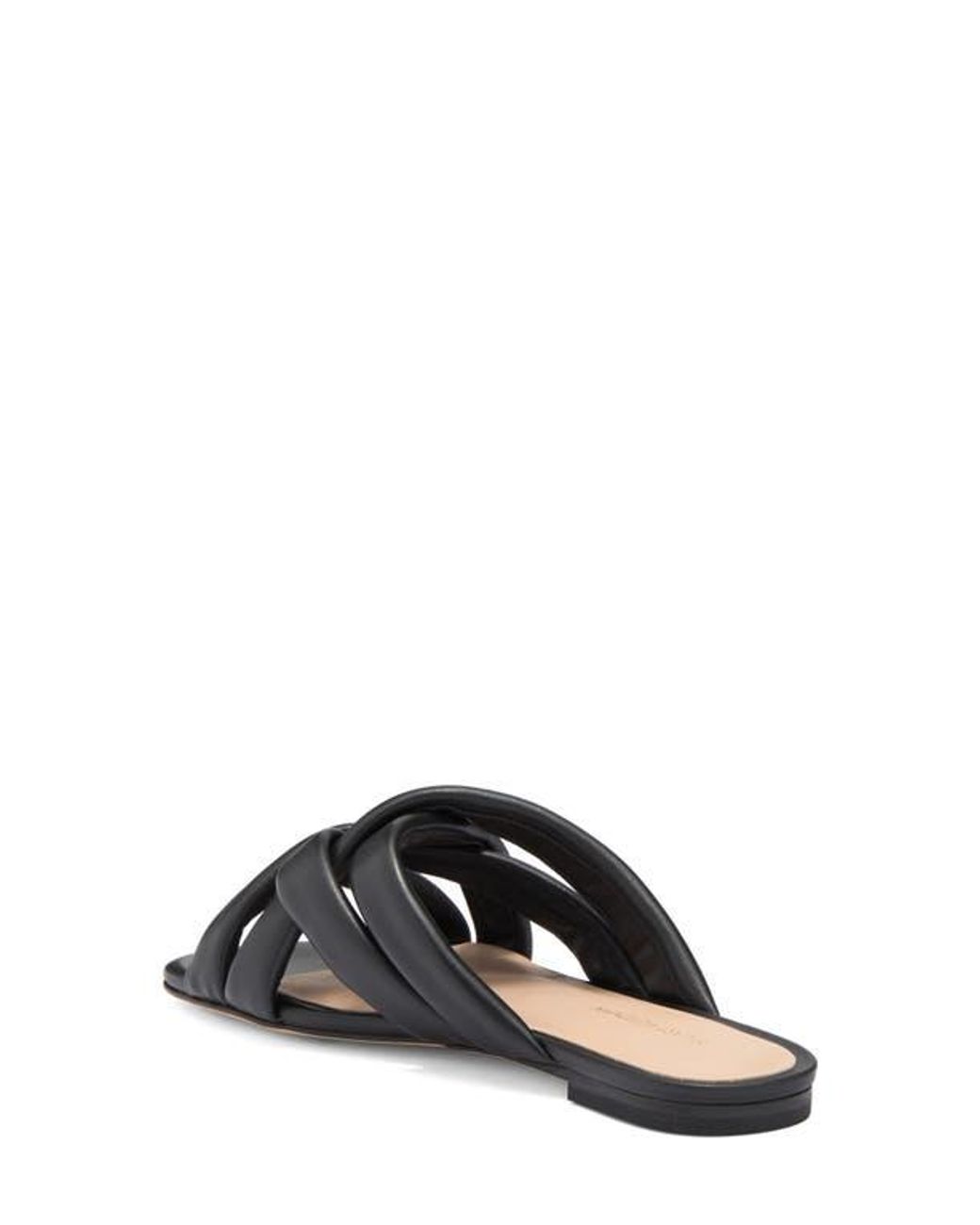 Stuart Weitzman Crossover Slide Sandal in Black | Lyst