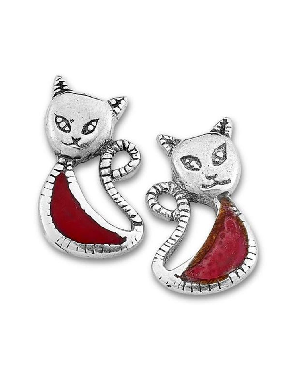 Samuel B. Red Cat Stud Earrings