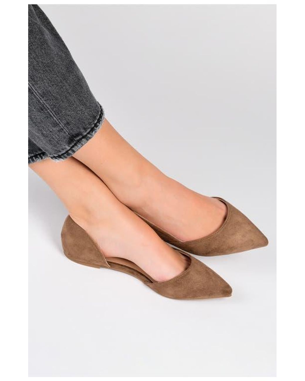 Journee Collection Pink Journee Ester D'Orsay Flat