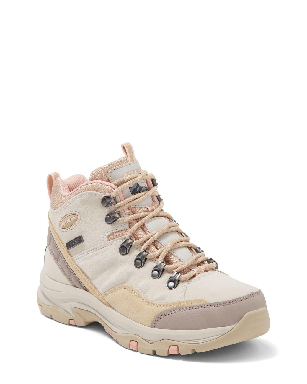 Skechers Trego Rocky Mountain Waterproof Hiking Boot In Natural At
