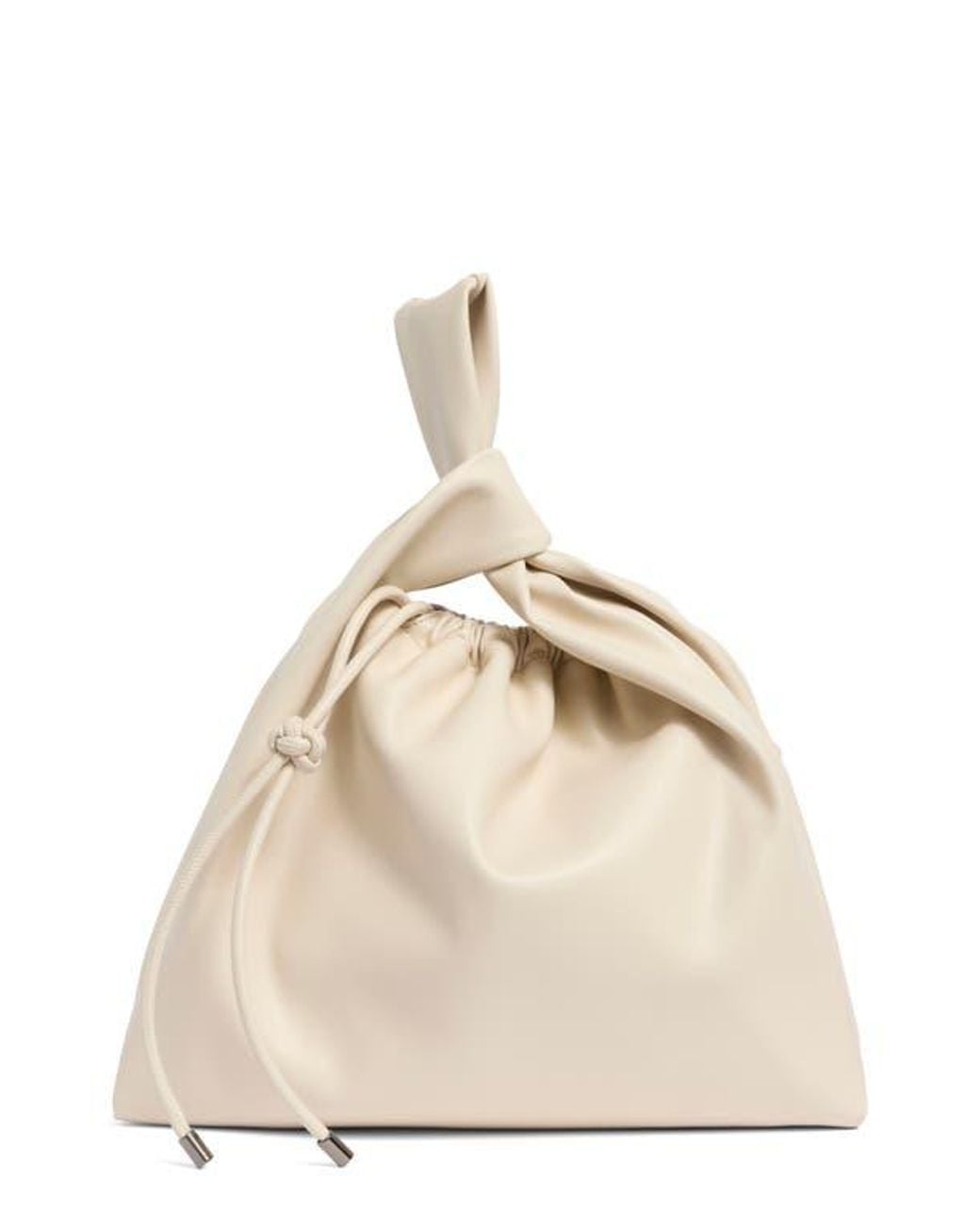 BCBGMAXAZRIA Corded Drawstring Bag in Natural | Lyst