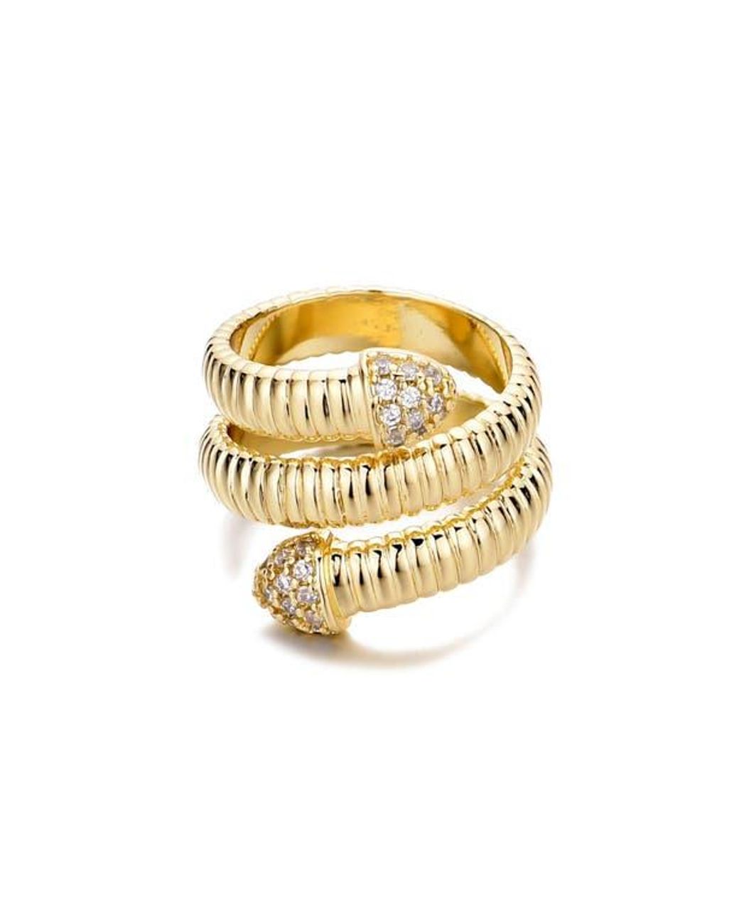 Adornia Metallic Coil Wrap Ring