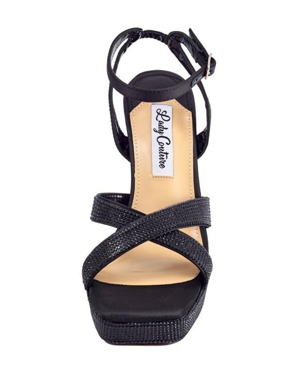 Lady Couture Blue Rhinestone Platform Sandal