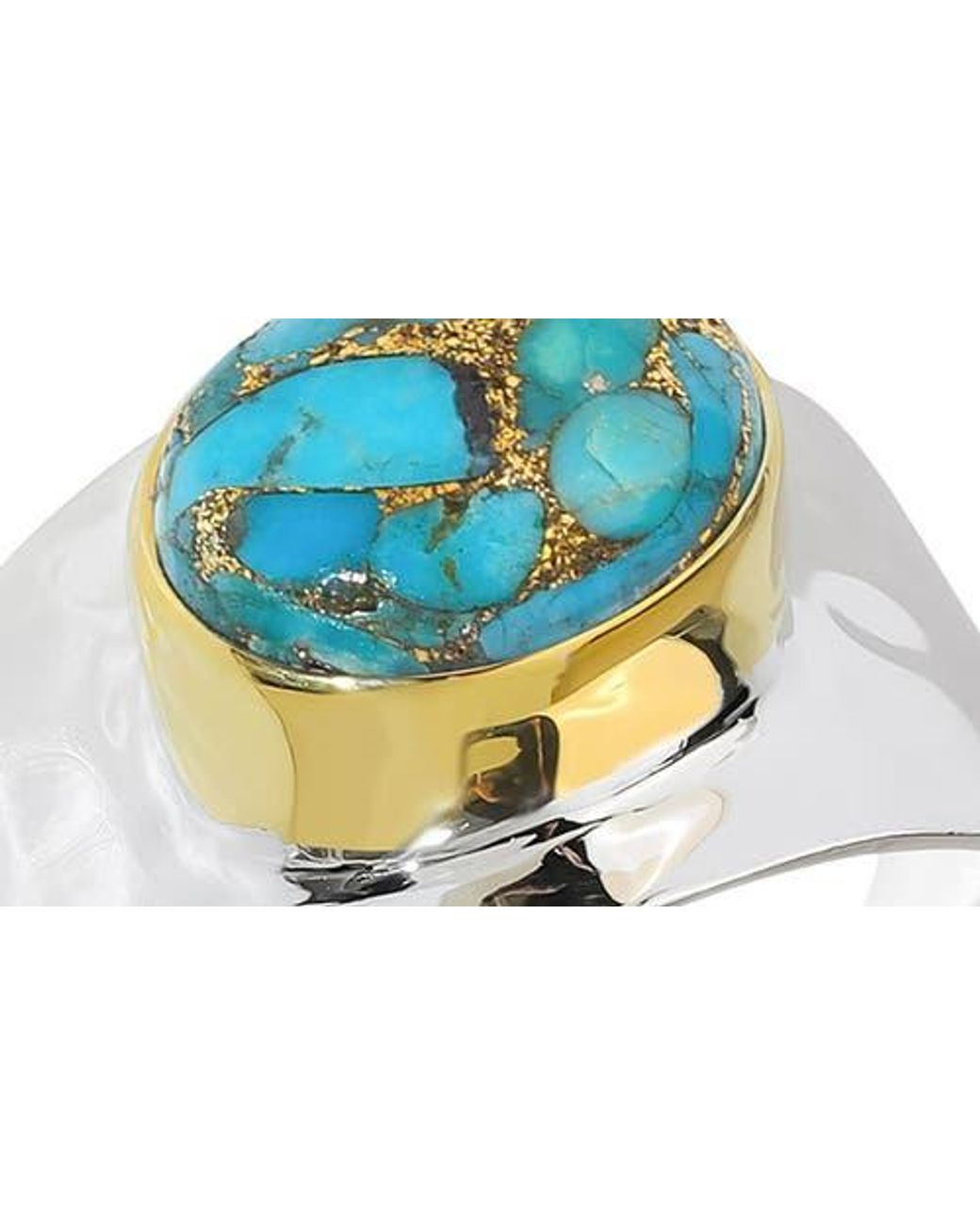 YS GEMS Blue Plated Statement Ring
