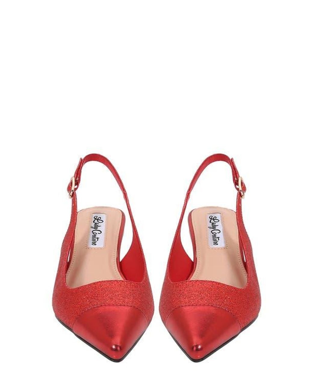 Lady Couture Red Saphire Pointed Toe Slingback Pump