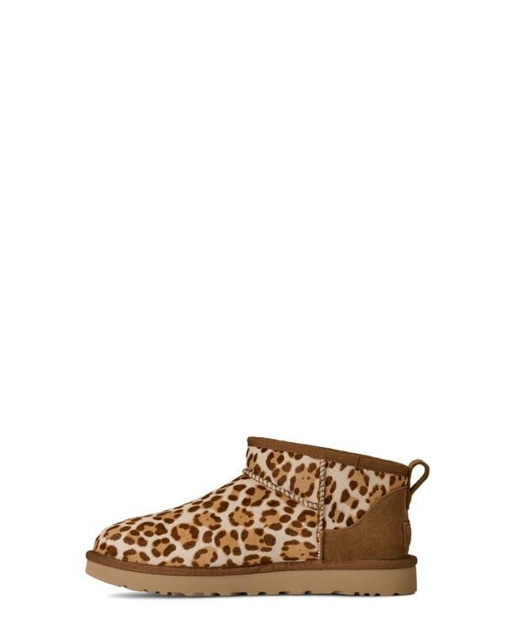Ugg Brown Classic Ultra Mini Plains Genuine Calf Hair Boot