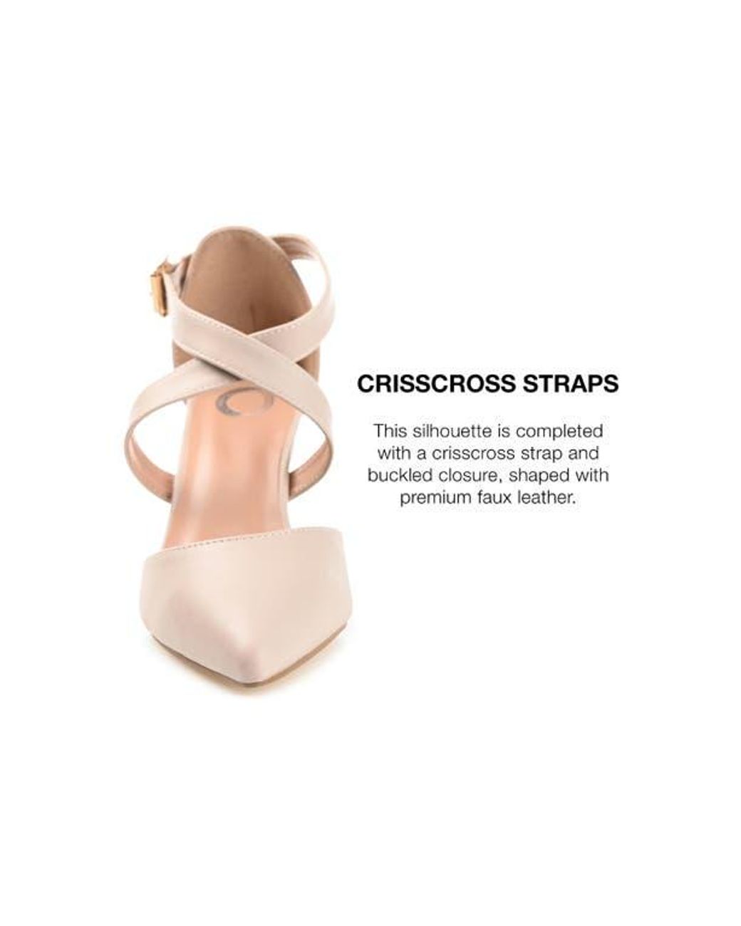Journee Collection Pink Riva Crossover Pump