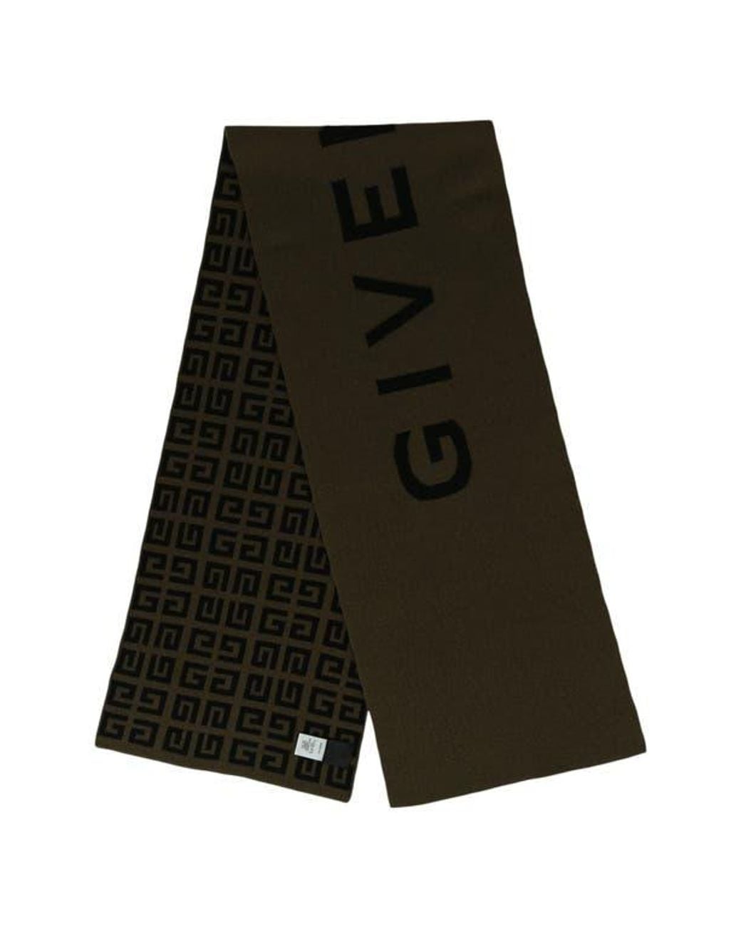 Givenchy Green Double Face 4G Wool & Cashmere Scarf for men