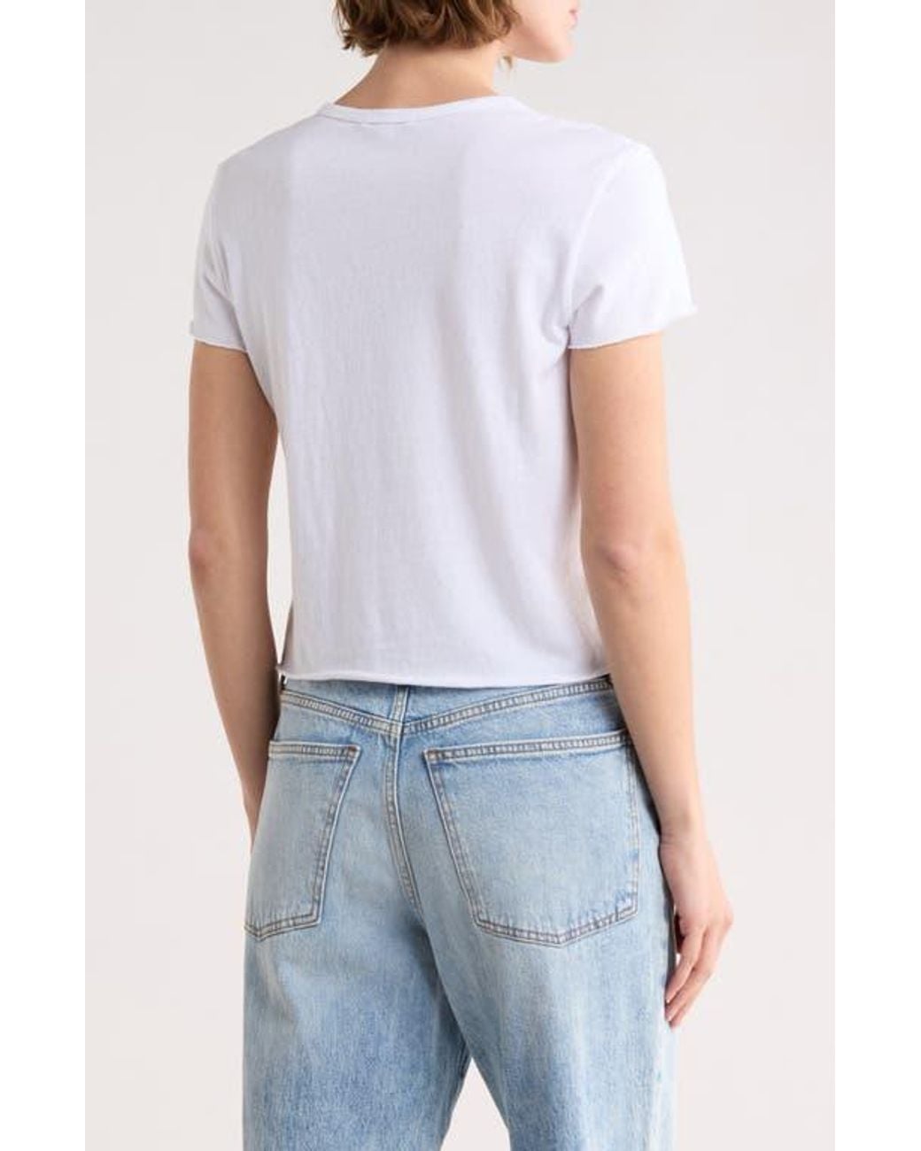 James Perse Blue Shrunken Tee