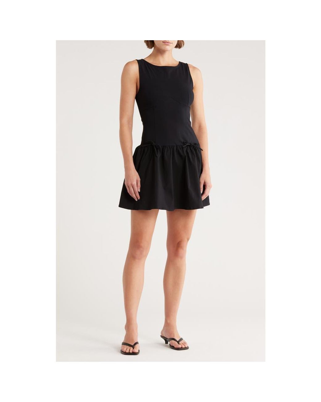 Madden Girl Sleeveless Bow Embellished Drop Waist Minidress in Black | Lyst Madden Girl Sleeveless Bow Embellished Drop Waist Minidress in Black | Lyst