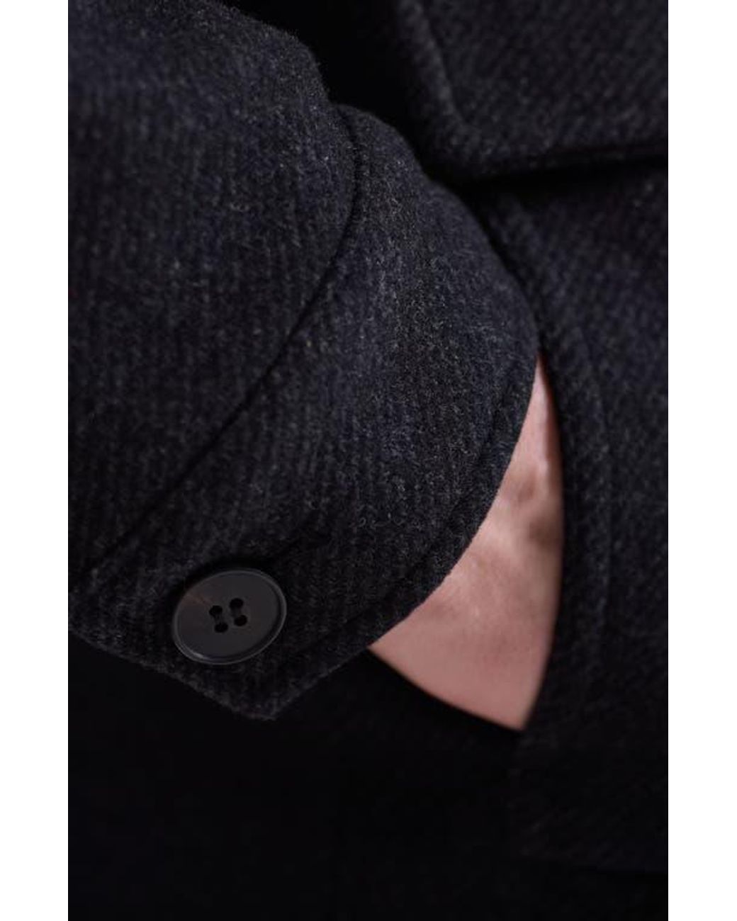 Bugatchi Black Tweed Jacket With Removable Quilted Vest for men