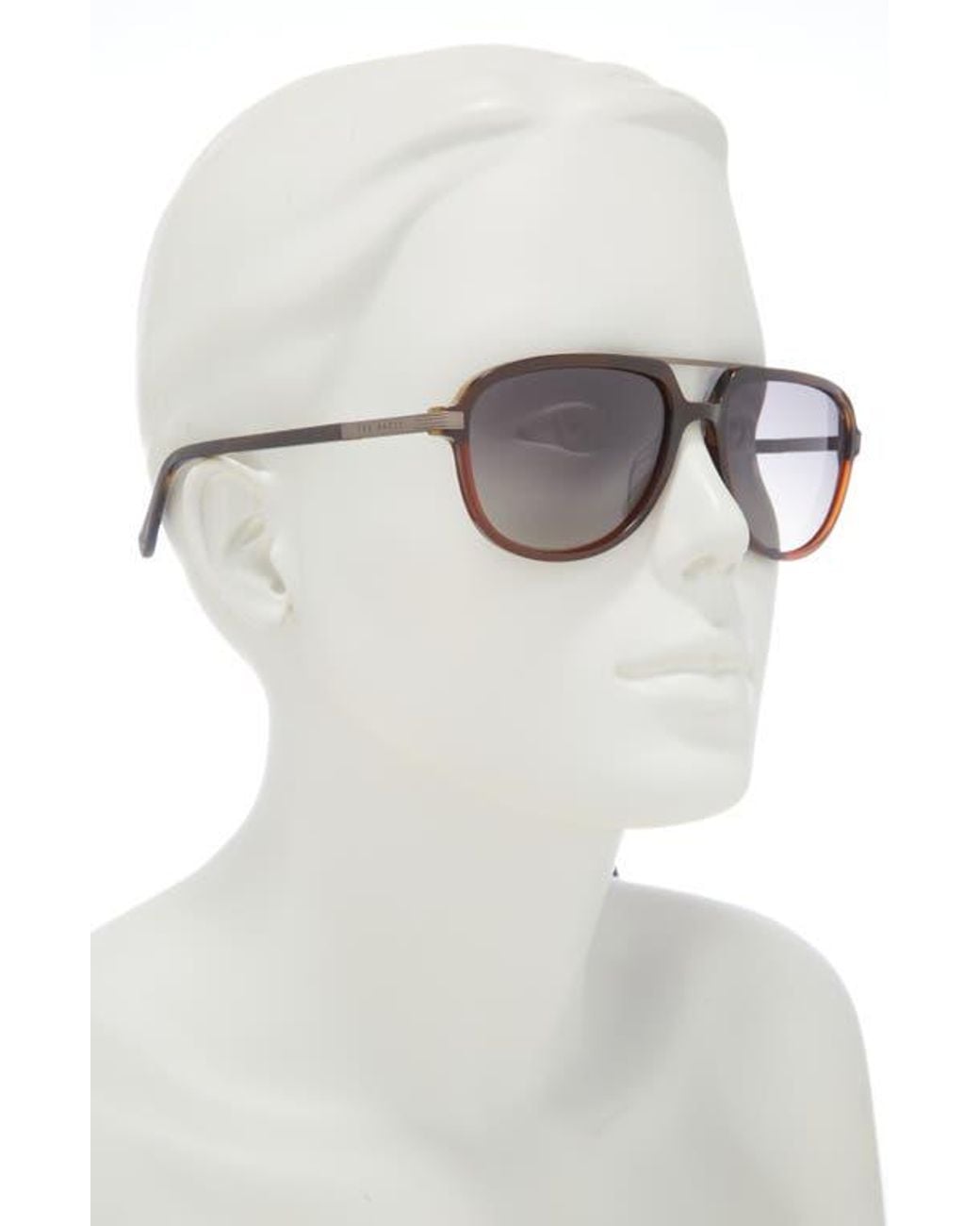 Ted Baker Multicolor 59Mm Full Rim Polarized Aviator Sunglasses for men