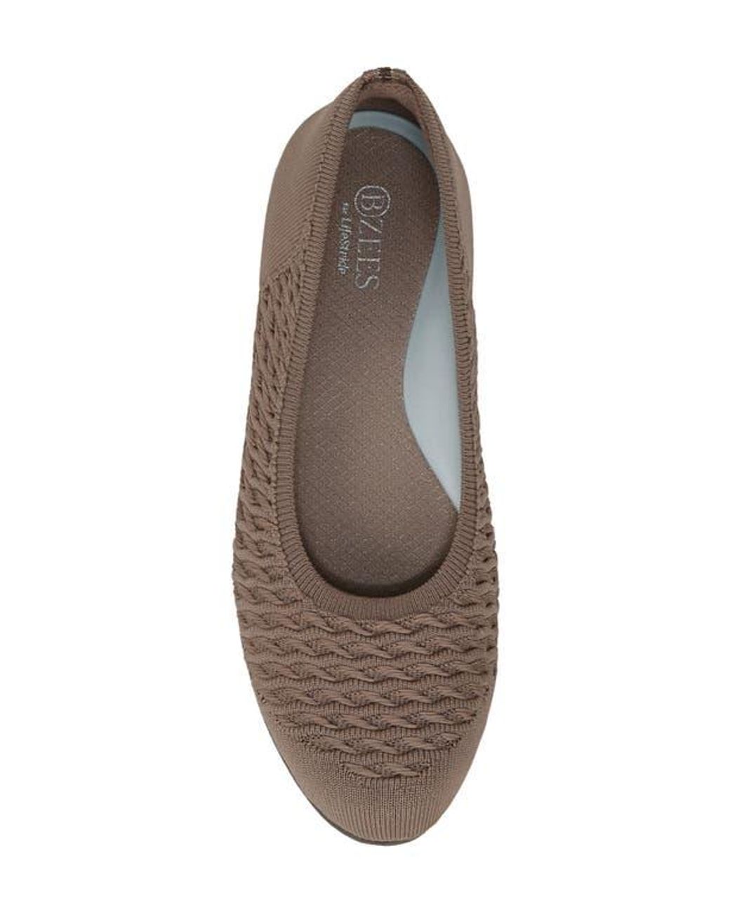 LifeStride Brown Khloe Knit Ballet Flat