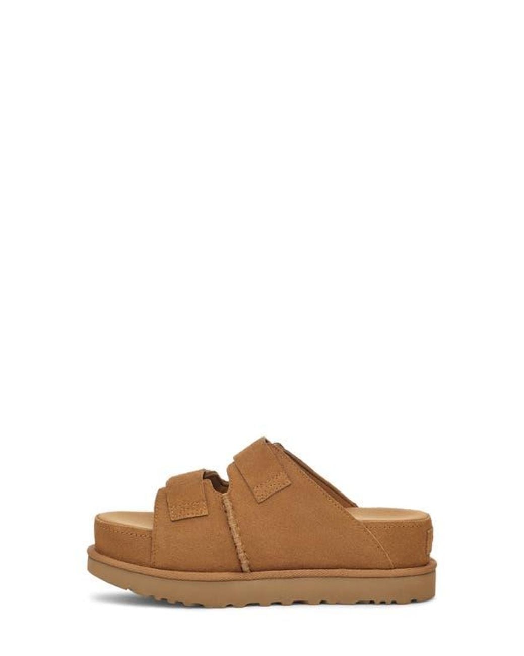 Ugg Brown Goldenstar Platform Slide Sandal