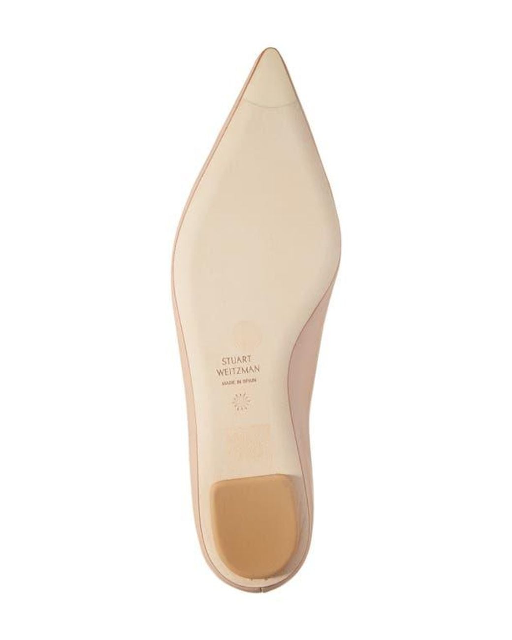 Stuart Weitzman Natural Emilia Pointed Toe Flat