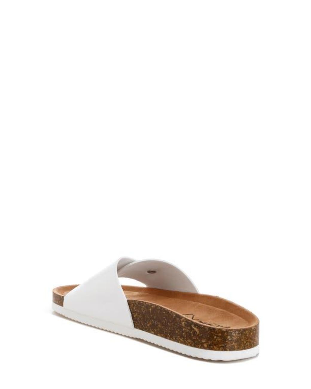 London Rag Slides LONDON RAG Aranda Buckle Slide Sandal in White | Lyst