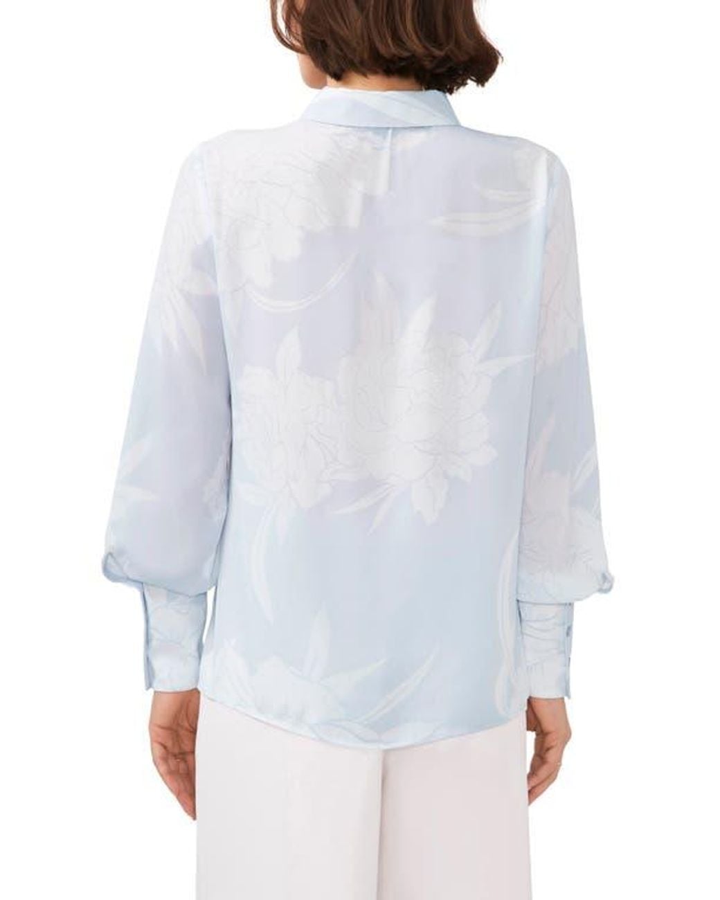 Halogen® White Solid Button-Up Shirt