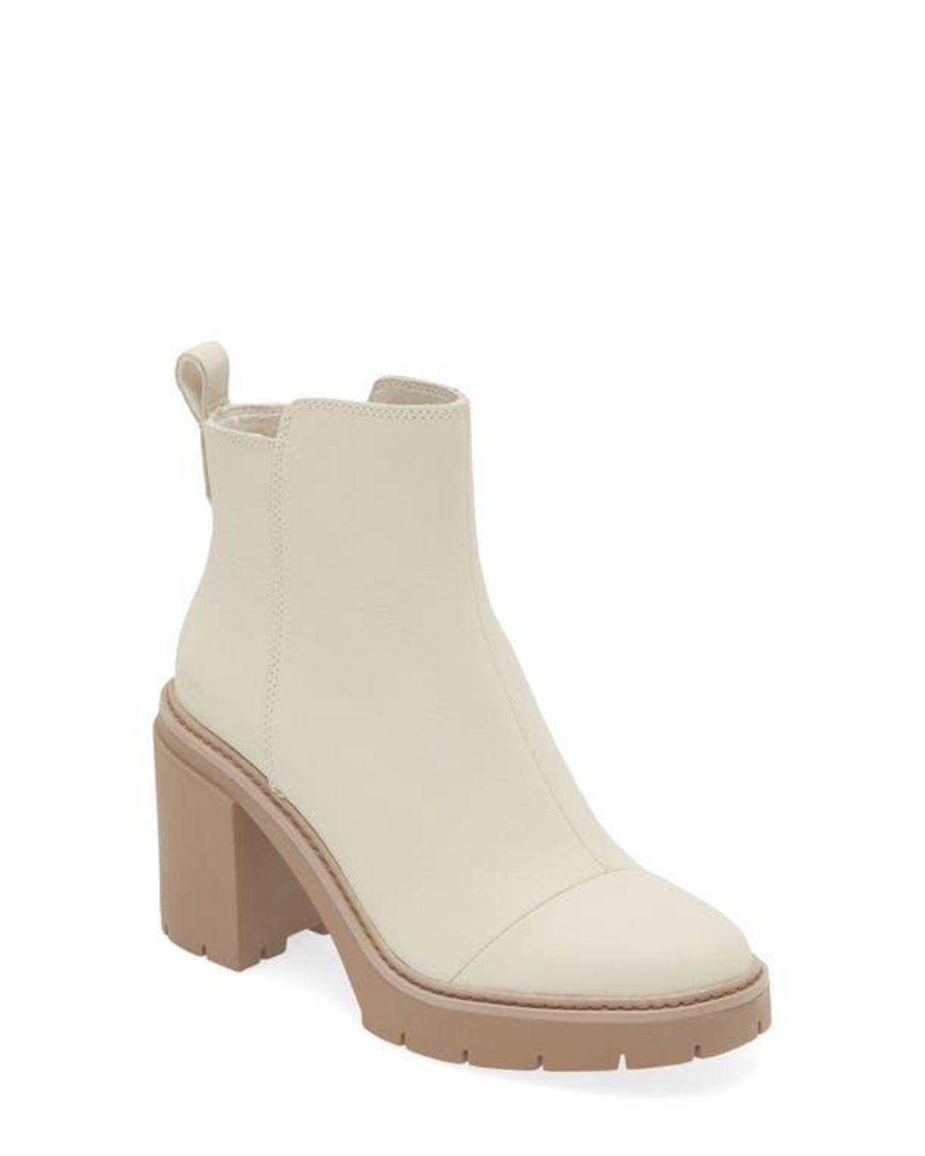 TOMS Natural Leather Rya Ankle Booties