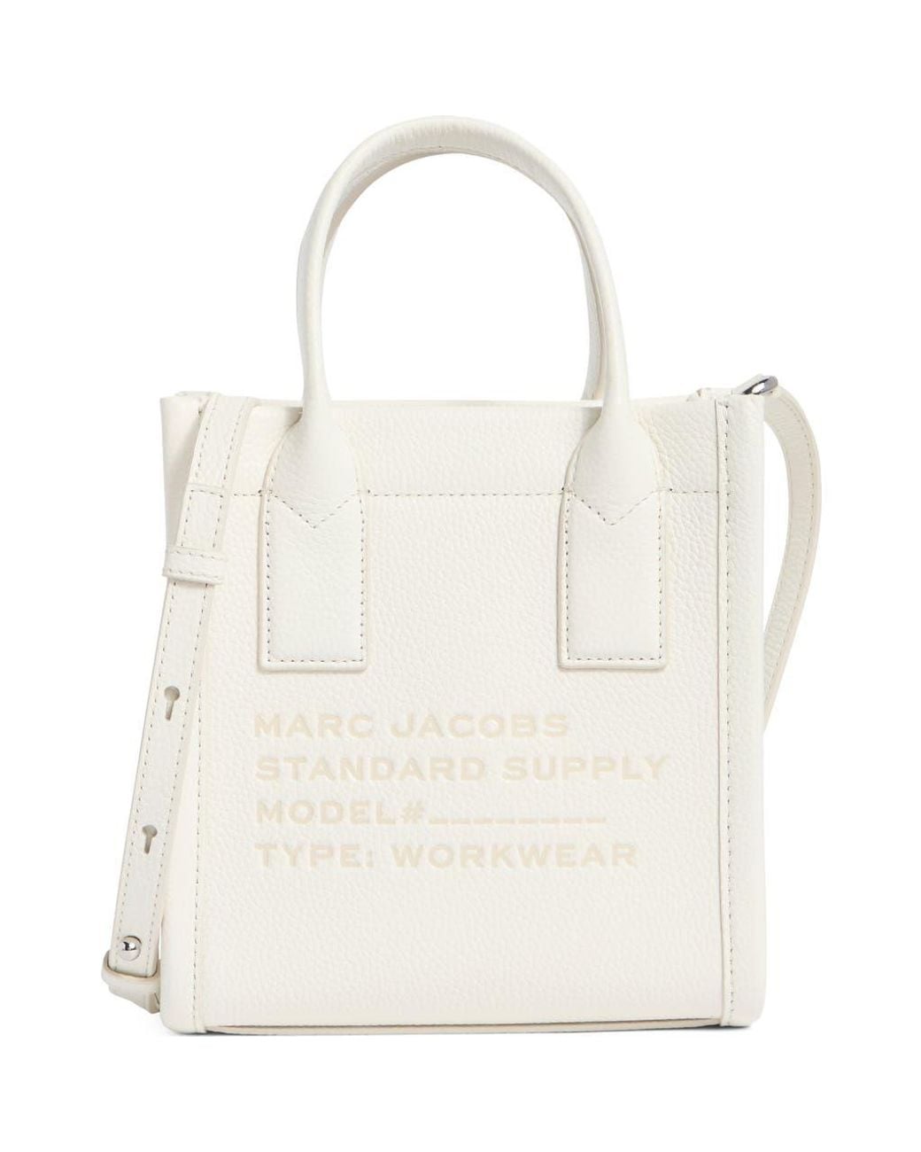 MARC JACOBS STANDARD SUPPLY トートバッグ ホワイト Marc Jacobs Small Leather Standard Supply Tote in Natural | Lyst