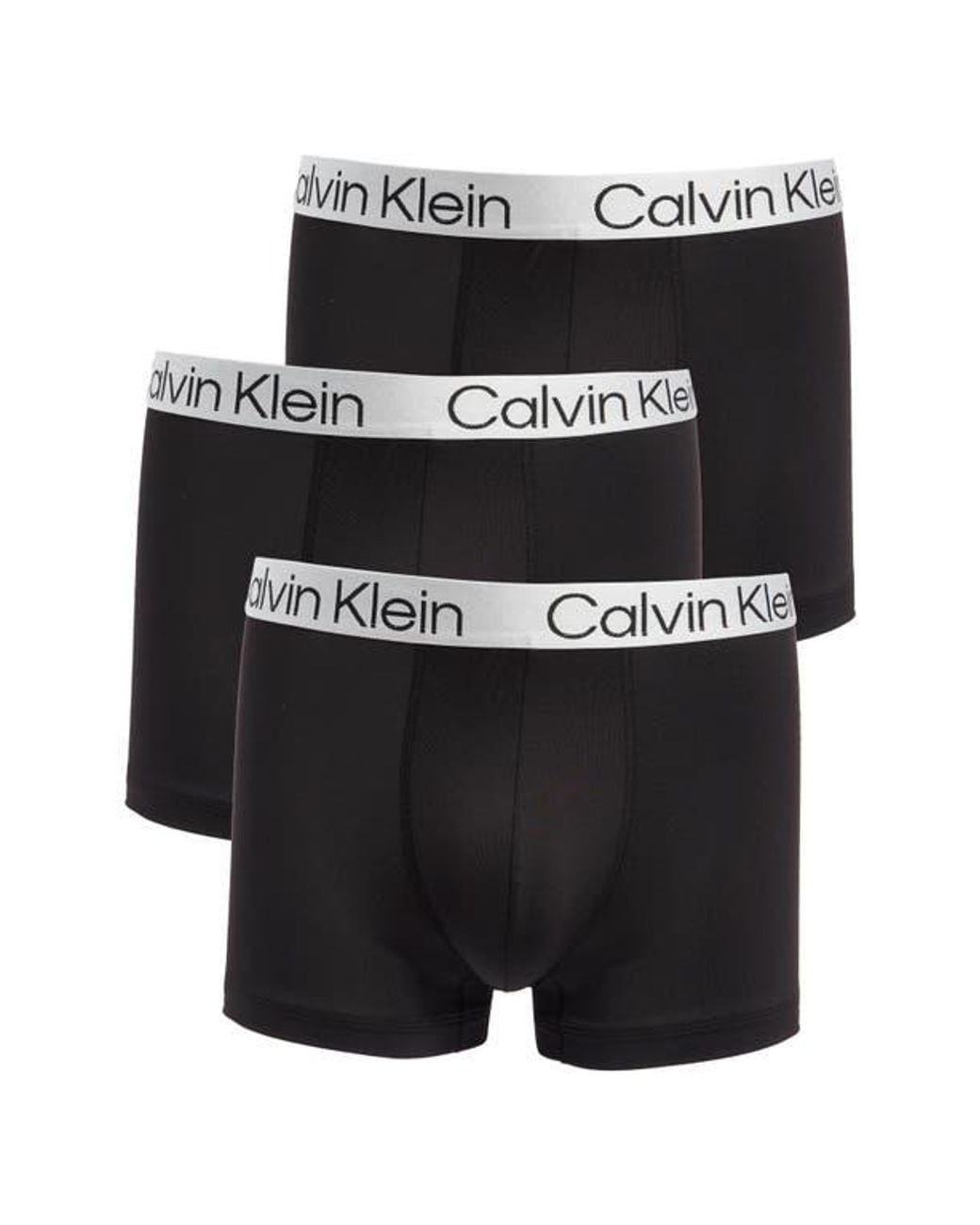 Calvin Klein Black 3-Pack Chromatic Stretch Trunks for men